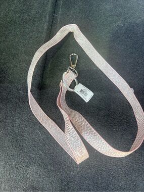 Vera Bradley Pink Chevron Lanyard with Metal Clip